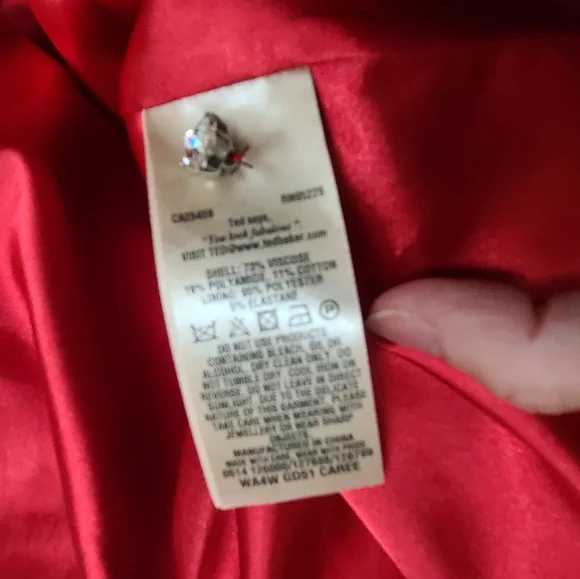 Ted Braker Elegant Red Lace Dress, size 2 - Picture 12 of 16